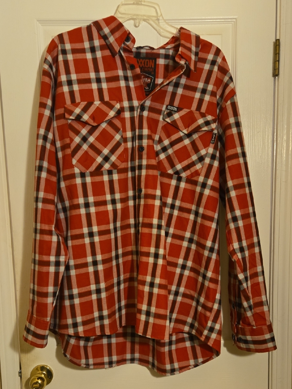 Red Plaid Button-Up Shirt - Men's Casual Flannel